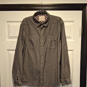Weatherproof Gray Casual Button-Down Shirt